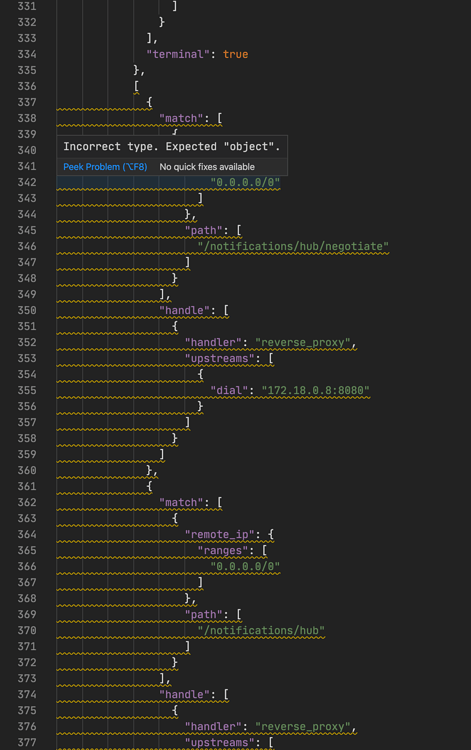 Unmarshalling error with a reverse proxy setup - Help - Caddy Community