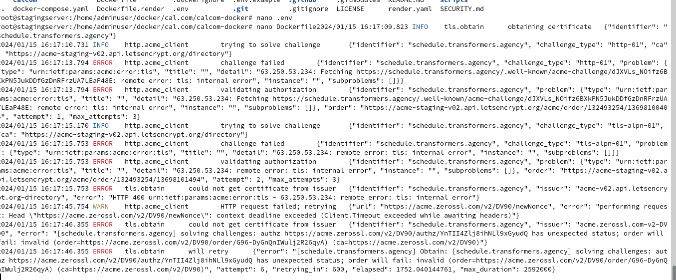 Caddy not could not get certificate from issuer Help Caddy